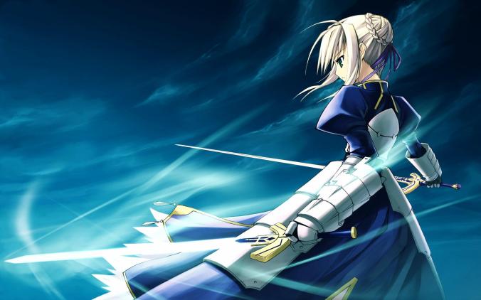 Konachan.com - 83586 armor blonde_hair fate_stay_night magic saber short_hair sword weapon