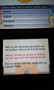 bin ich mir sicher? Die Sprache kann danach nicht mehr geändert werden... qAq