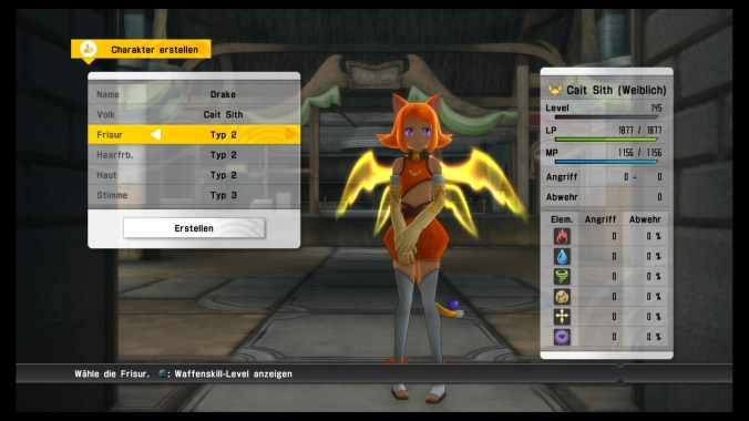 Alle Charaktereinstellungsmöglichkeiten auf die höchste Einstellung. Naja...